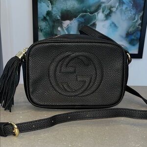 NEW Black Leather Crossbody Bag